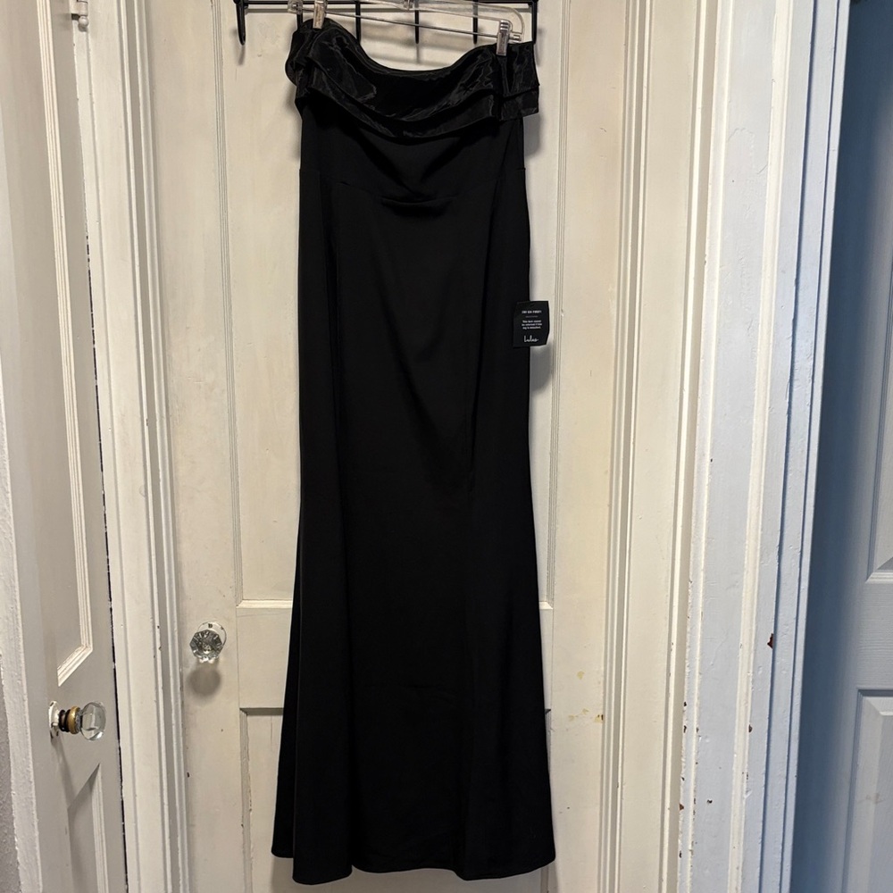 Lulu Black Strapless Cocktail Evening Maxi Dress Brand New X-Large